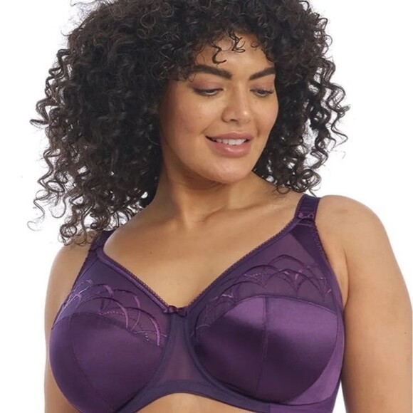 Elomi Cate Plum Purple plus size bra US 34K 34DDD Underwire Full Cup Banded Bra - Picture 3 of 9